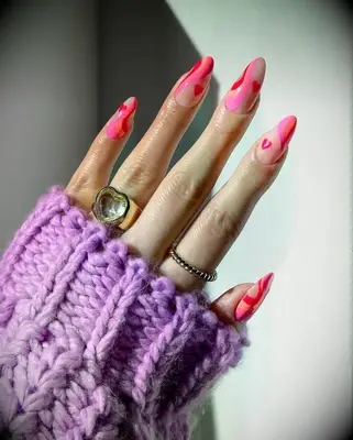 Pink swirl Valentine