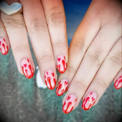 Bleeding red heart Valentine