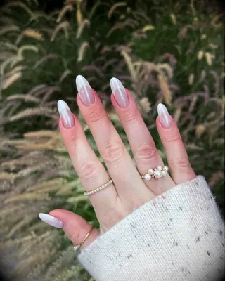 Glazed Donut French Manicure wedding nails inspiration