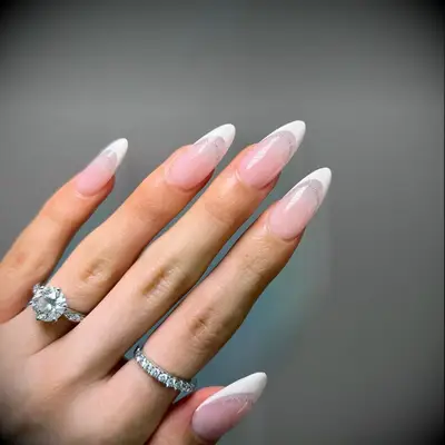 Sparkly French Wedding Manicure