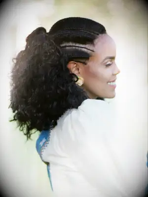 natural wedding hairstyles braided half up