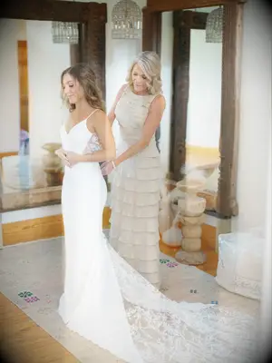 Curled shoulder length mother of the bride hairstyle