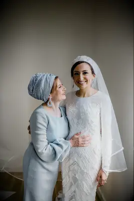 Custom hijab elegant mother of the bride hairstyle