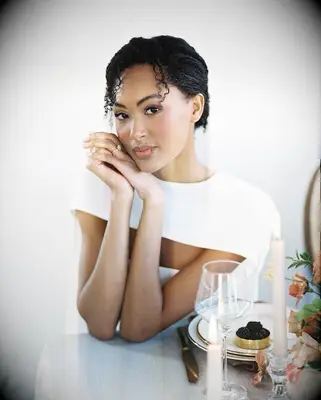 Natural wedding day updo for medium length hair