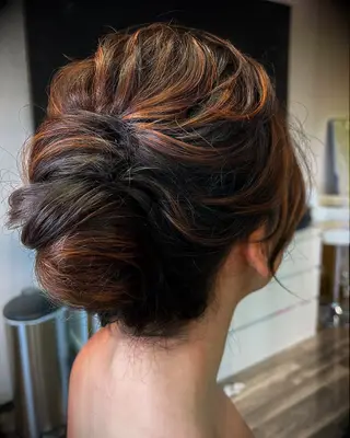 Twisted wedding updo for medium length hair