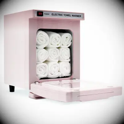 Pink electric towel warmer