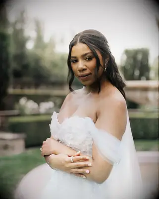 Half Up Half Down Do bangs bridal hairstyle