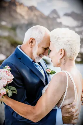 Rocking a grey hairstyle for your wedding day