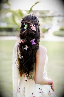 Braided Half-Updo With Unique Embellishments