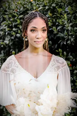 Half-Updo With Natural Texture