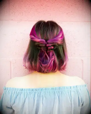 Half Up Braids thin wedding hairstyle