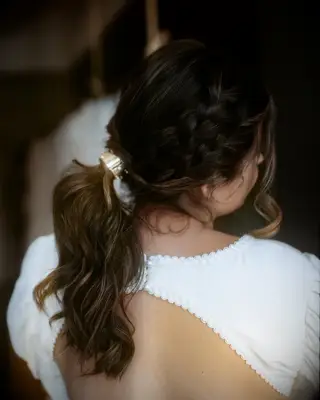 Bold Braids thin wedding hairstyle
