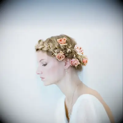 Floral Braid Crown wedding hairstyle