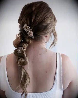 Blooming Braid thin wedding hairstyle