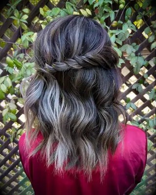 Waterfall Braid thin wedding hairstyle