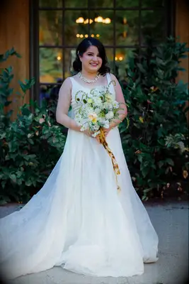 Curled bob with hair clip