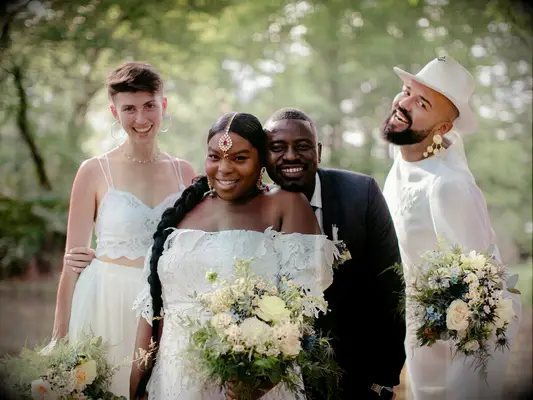 getting ready morning of wedding 