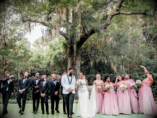 getting ready morning of wedding wedding party