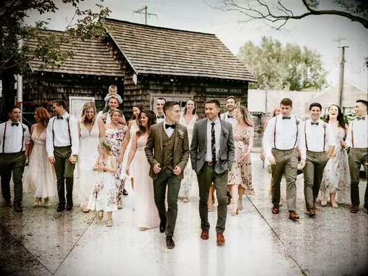 getting ready morning of wedding wedding party