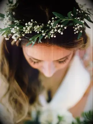 Simple flower crown with Baby