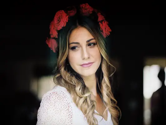 Red Garden Rose Flower Crown - bridal crowns