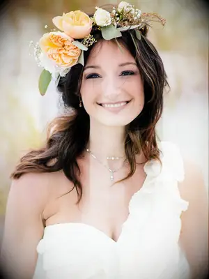 Beach boho garden rose flower crown