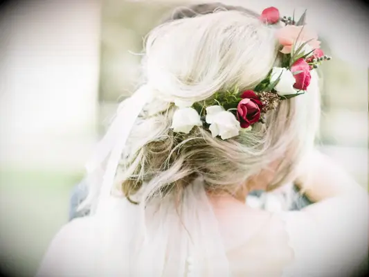 Atop a Loose, Romantic Updo - bridal crowns
