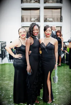 Bold red lip bridesmaid makeup