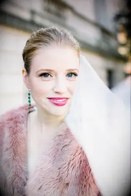 Soft pink bridesmaid makeup