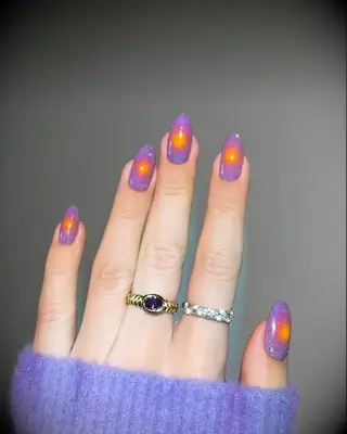 Cosmic bridesmaid nails