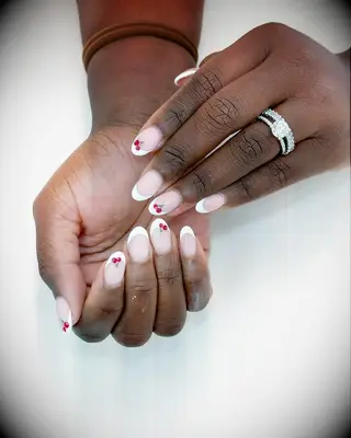 Cherry bachelorette nails