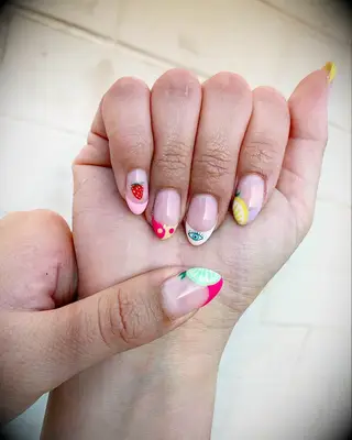 Summertime bachelorette nails