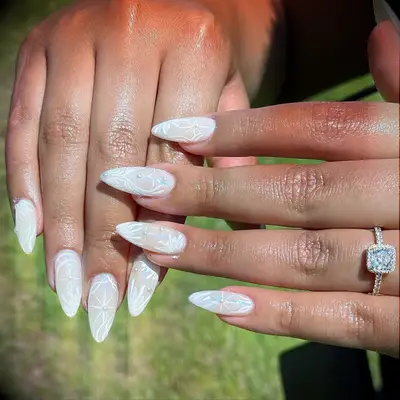 White on white nails 