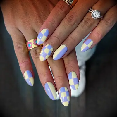 Skater girl bachelorette nails