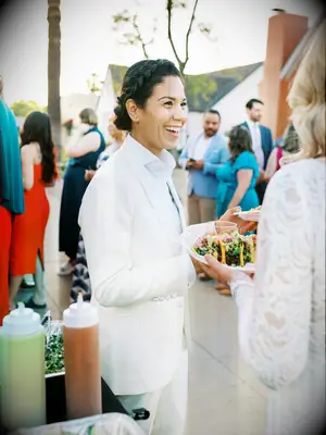 Braided low bun hair