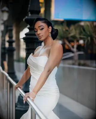 Pin Curl Updo strapless dress wedding hairstyle