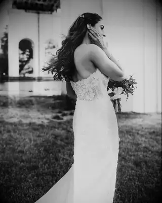 Practical Pins strapless dress bridal hairstyle