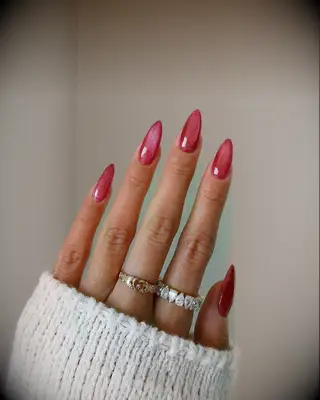Red velvet wedding nails