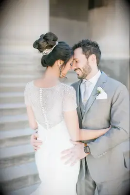 braided high bun for the best romantic wedding day hair