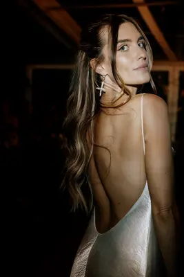 Half-up and half-down with loose waves