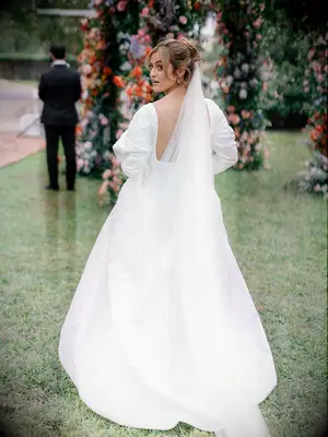 High bun with face framing