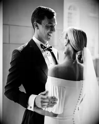 Bride with low chignon