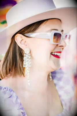 Red lip wedding guest makeup look