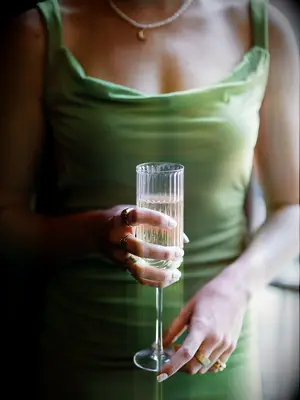 Short white wedding nails