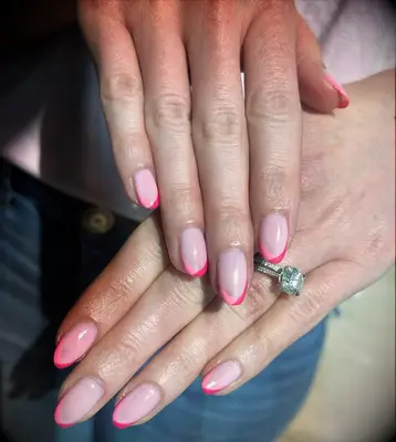 pink french manicure wedding nail inspiration