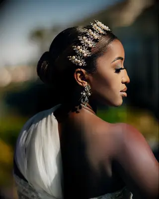 Tiara bridal hairstyle