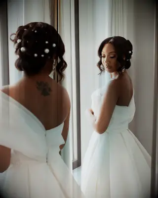 Embellished Updo bridal hairstyle
