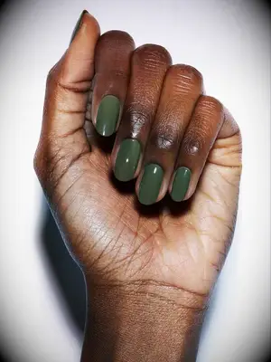Olive green engagement nail inspiration