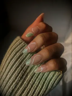 Sage Green engagement nail inspiration