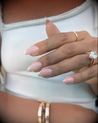 Opal french manicure engagement nail inspiration